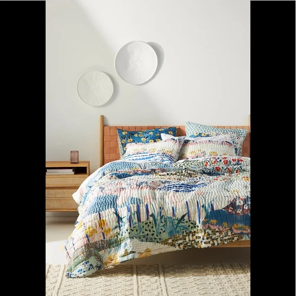 New Anthropologie Rosalind Quilt Euro Sham